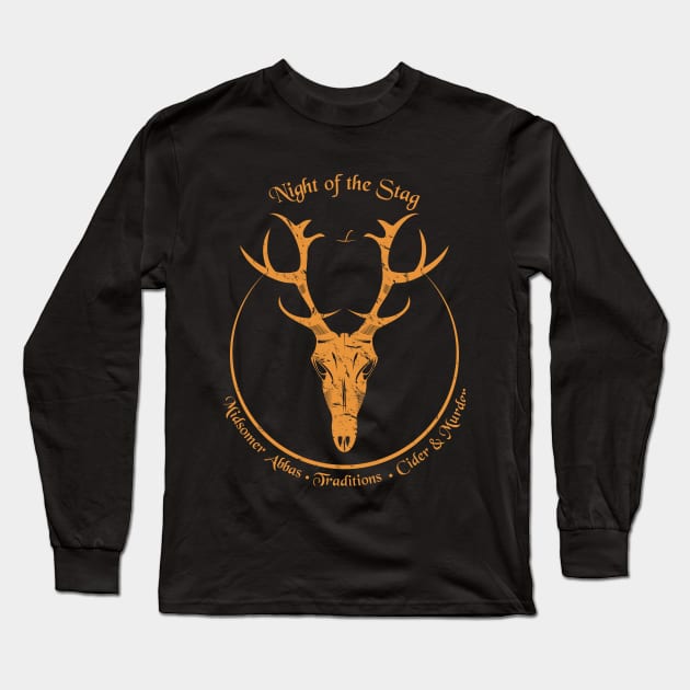 Midsomer Murders - Night of the Stag - orange Long Sleeve T-Shirt by Sandi Van Winkle_Illustration